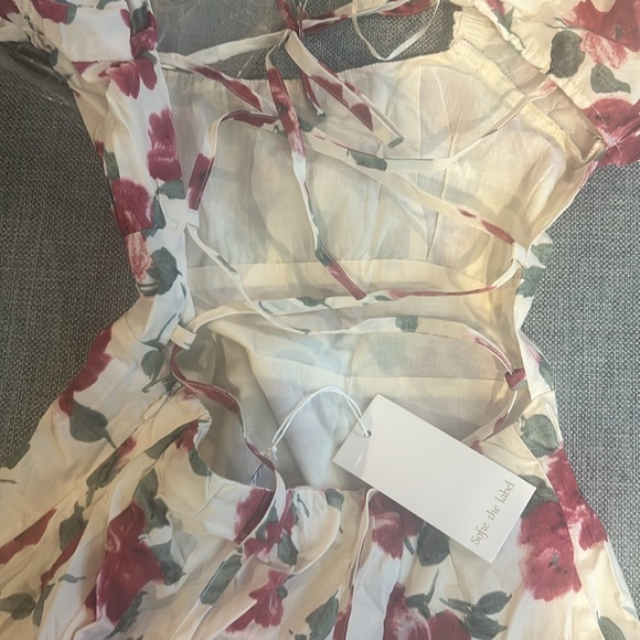 Sofie the Label Josefine Puff Sleeve Floral 100% cotton Midi Dress Size M - Picture 7 of 14